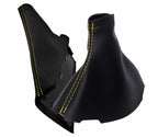 Manual & E Brake Boot Cover for Subaru BRZ Scion GRS Toyota (2013–2020) Yellow Stitch