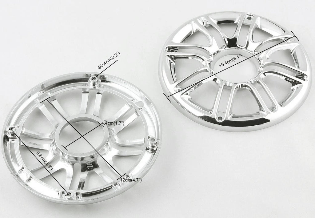 2X Speaker Cover Grill 6" 3D Round for Harley Touring Electra Glide