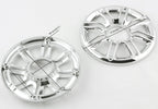 2X Speaker Cover Grill 6" 3D Round for Harley Touring Electra Glide