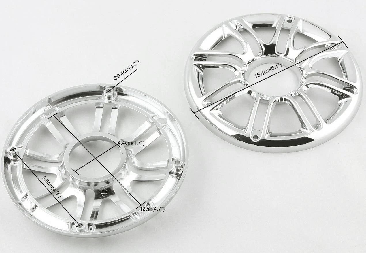 2X Speaker Cover Grill 6" 3D Round for Harley Touring Electra Glide