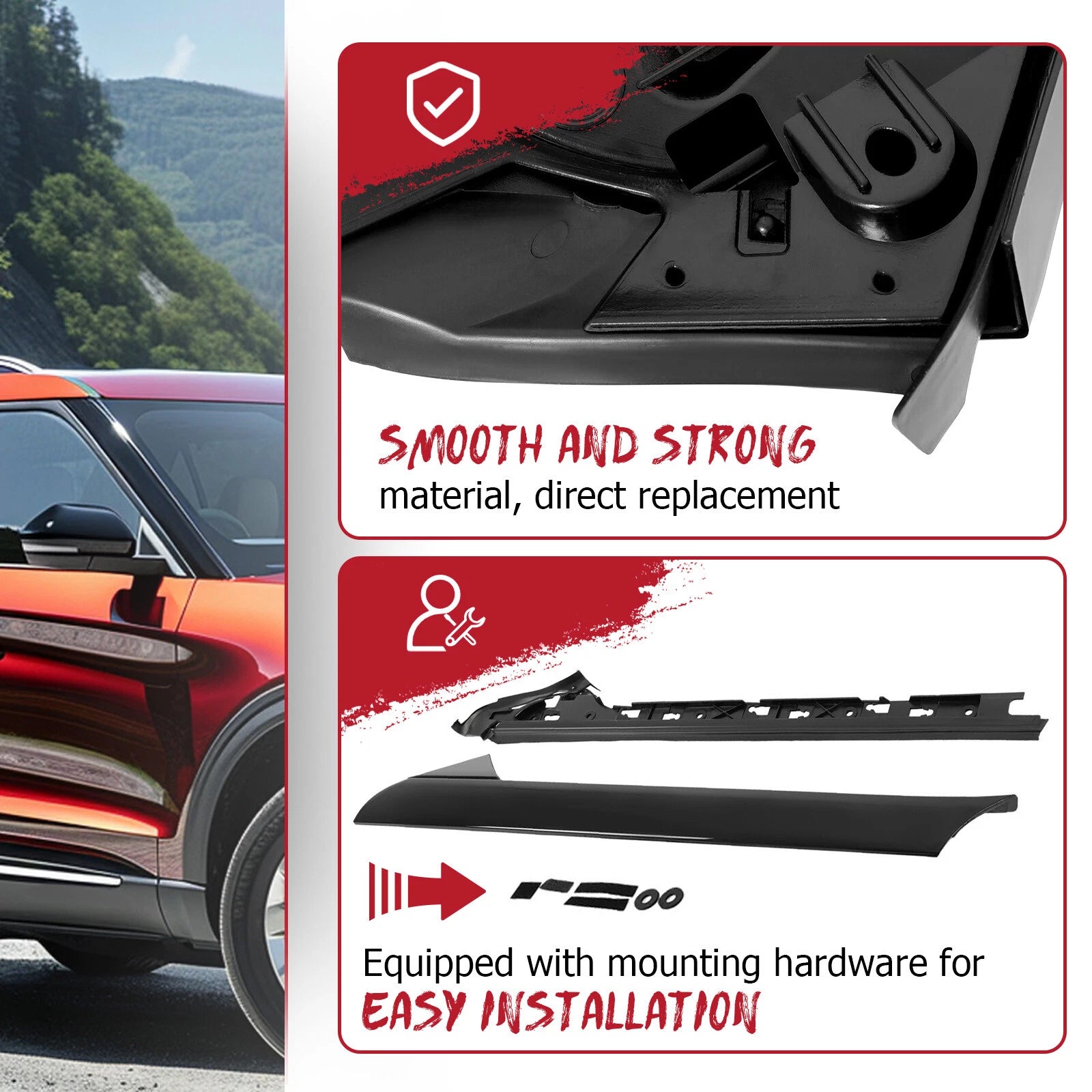 Right Side Windshield A-Pillar Molding Trim for Ford Explorer (2011–2019)