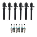 Set of 6 Ignition Coils & Spark Plugs for Mazda 6 3.0 V6 (2003–2008)