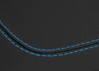 Leather Console Lid Armrest Cover for Ford F150 Lariat (1997–2003) Blue Stitch