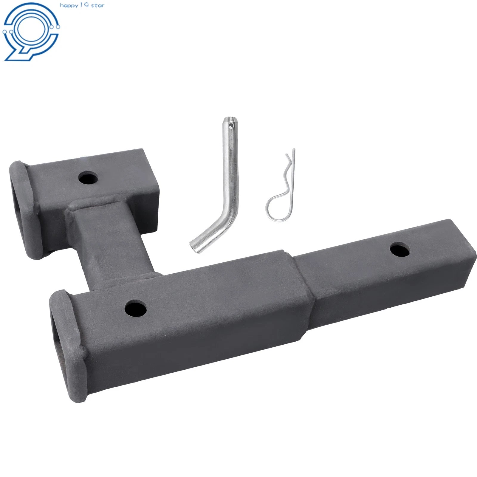 2 Inch Receiver Dual Hitch Adapter for Trucks (5000LB Capacity)