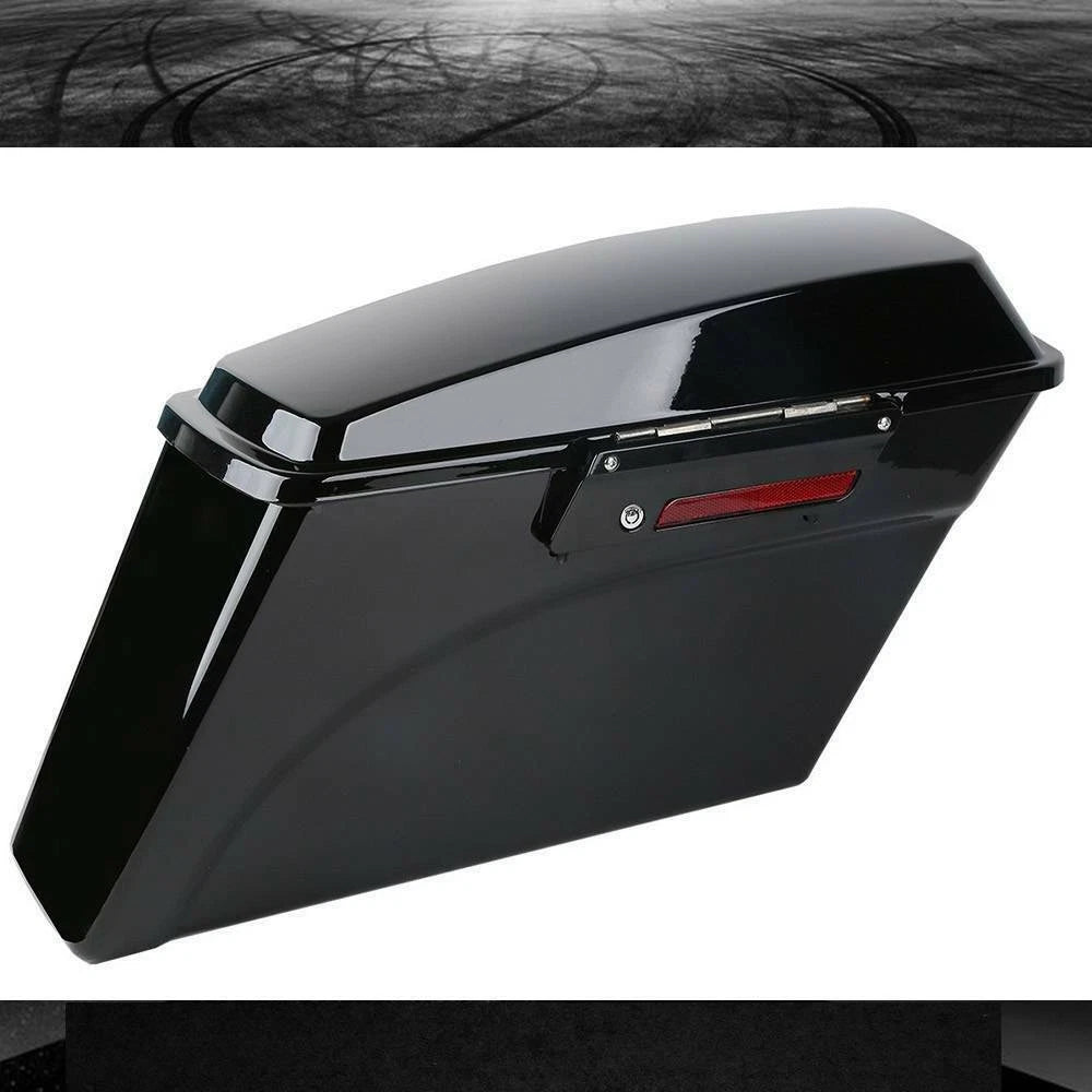 Black Hard Saddle Bags for Harley Touring Road King Glide (1994–2013)