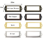 Drawer Cabinet Label Pull Handle 60x24mm (12/48pcs)