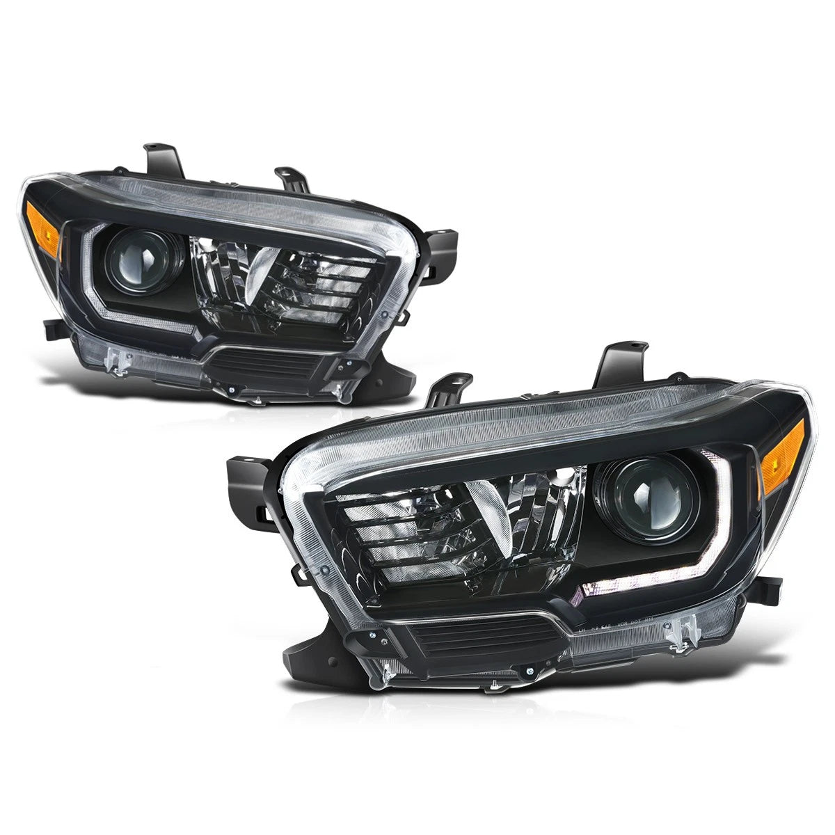 LED Projector Headlights for Toyota Tacoma (2016–2023) - Black Housing