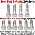 Set of 10 Seat Belt Bolts for Dodge B-Body Charger GTX Roadrunner Coronet (1968–1970)