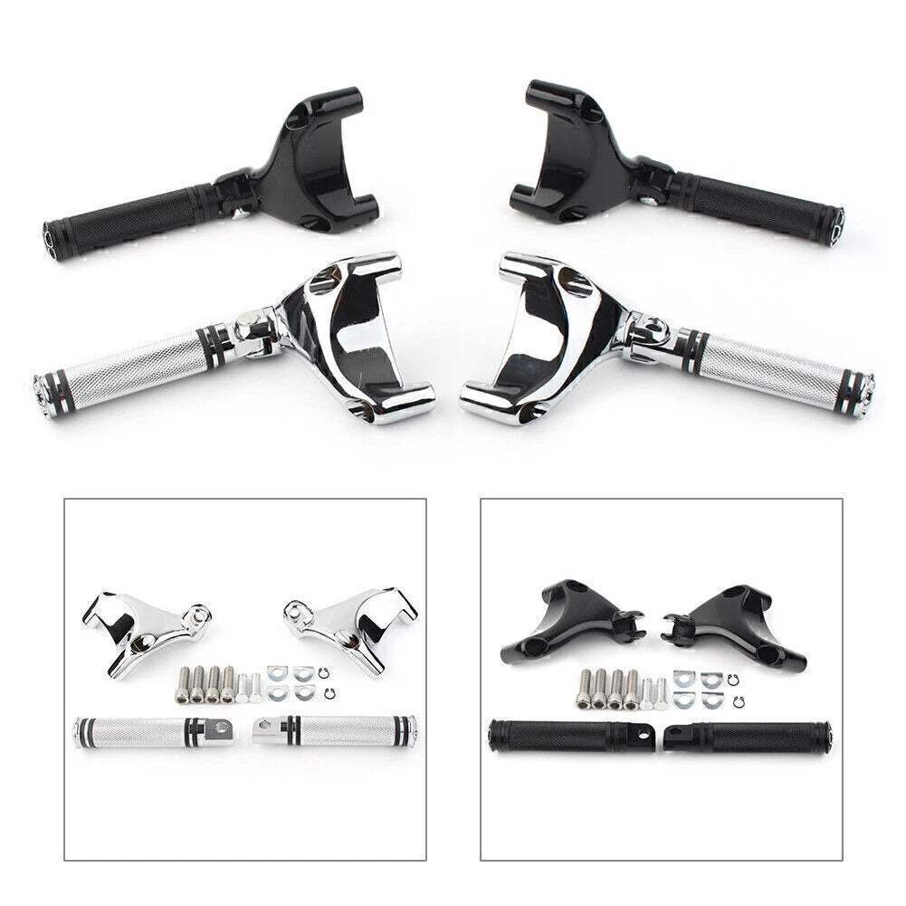 2X Passenger Footrest Foot Peg Mount for Harley Sportster XL883 XL1200 (2004–2013)