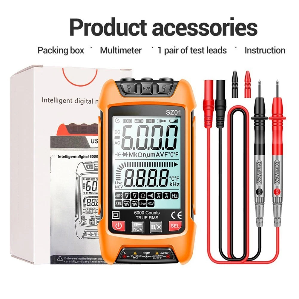 Digital Multimeter SZ02 6000 Counts for Automotive Electrical Measurements