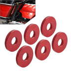 6X Engine Saddlebag Crash Bar Decorative Spacer Ring for Harley Softail Red