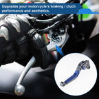Adjustable Brake Clutch Levers for Suzuki GSXR150 (2017–2020) Titanium Blue