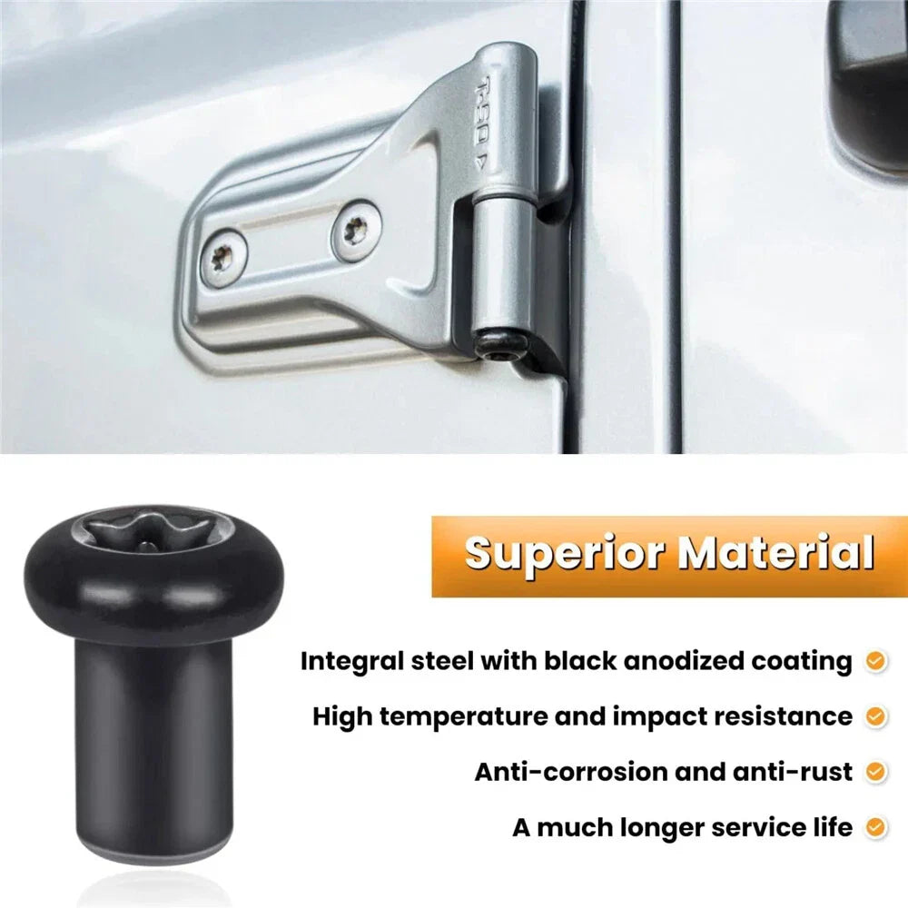 8PCS Door Hinge Nut Bolt for Jeep Wrangler (2007-2018)