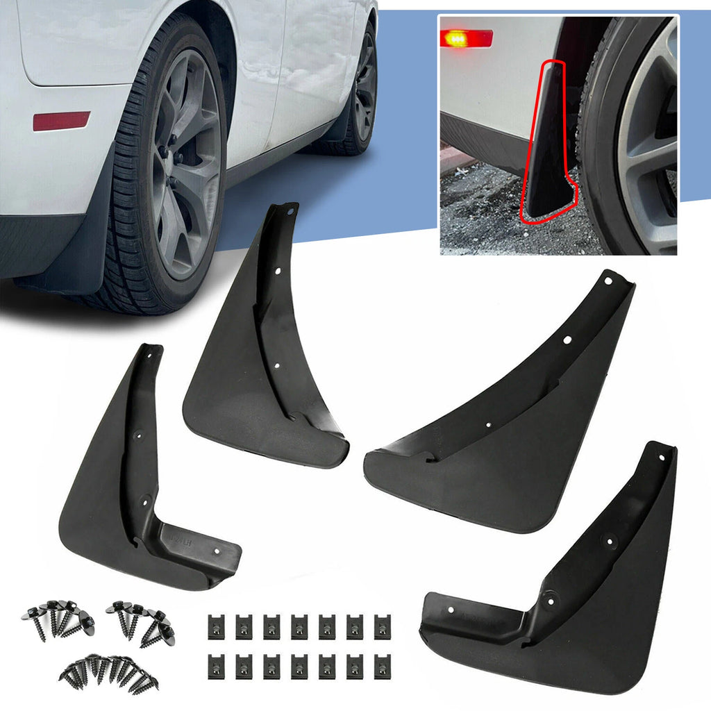 Mud Flaps Guards Splash Molded Set for Dodge Challenger (2015–2023)
