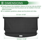 Retractable Cargo Cover for Ford Bronco Sport (2021–2025) Carbon Fiber Black