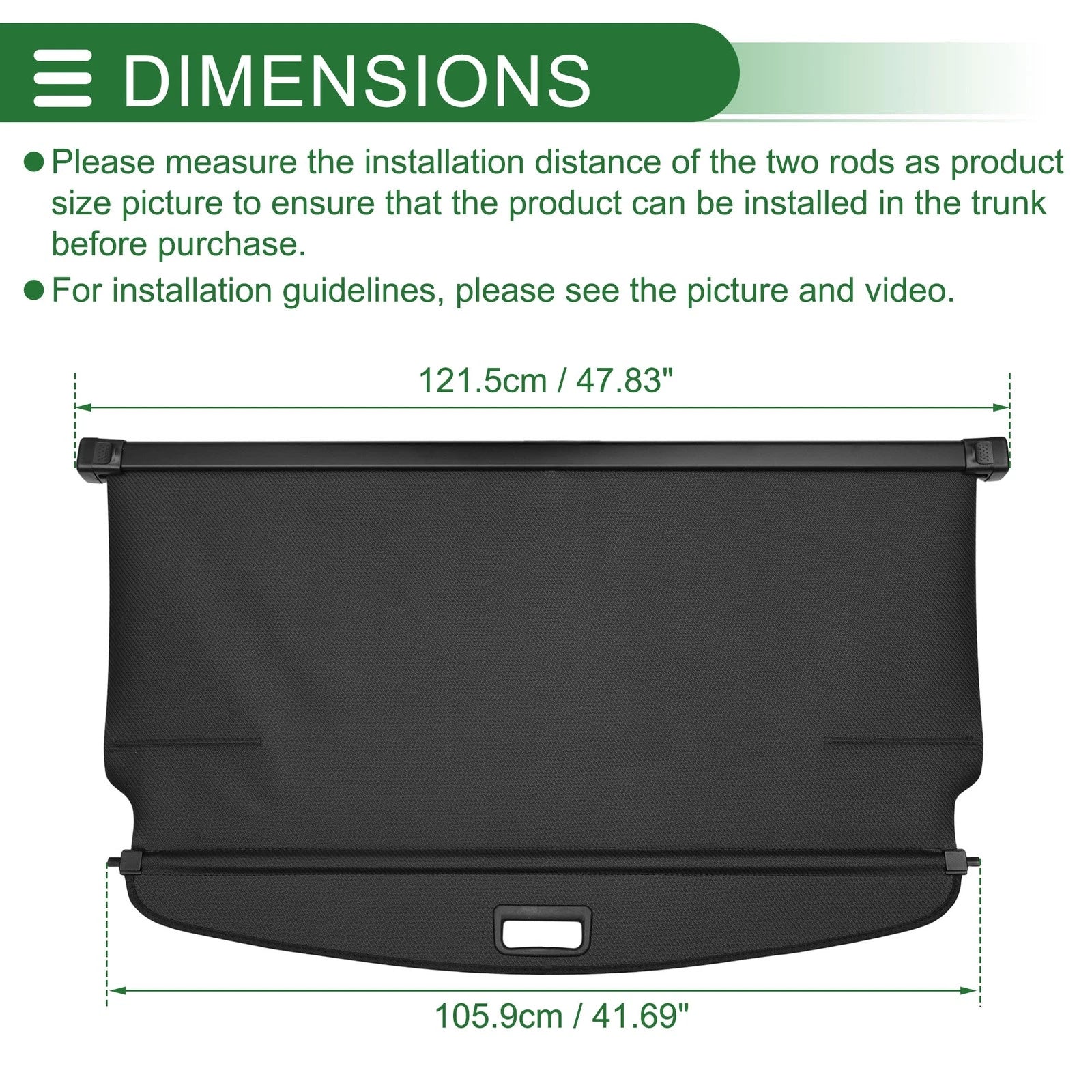 Retractable Cargo Cover for Ford Bronco Sport (2021–2025) Carbon Fiber Black