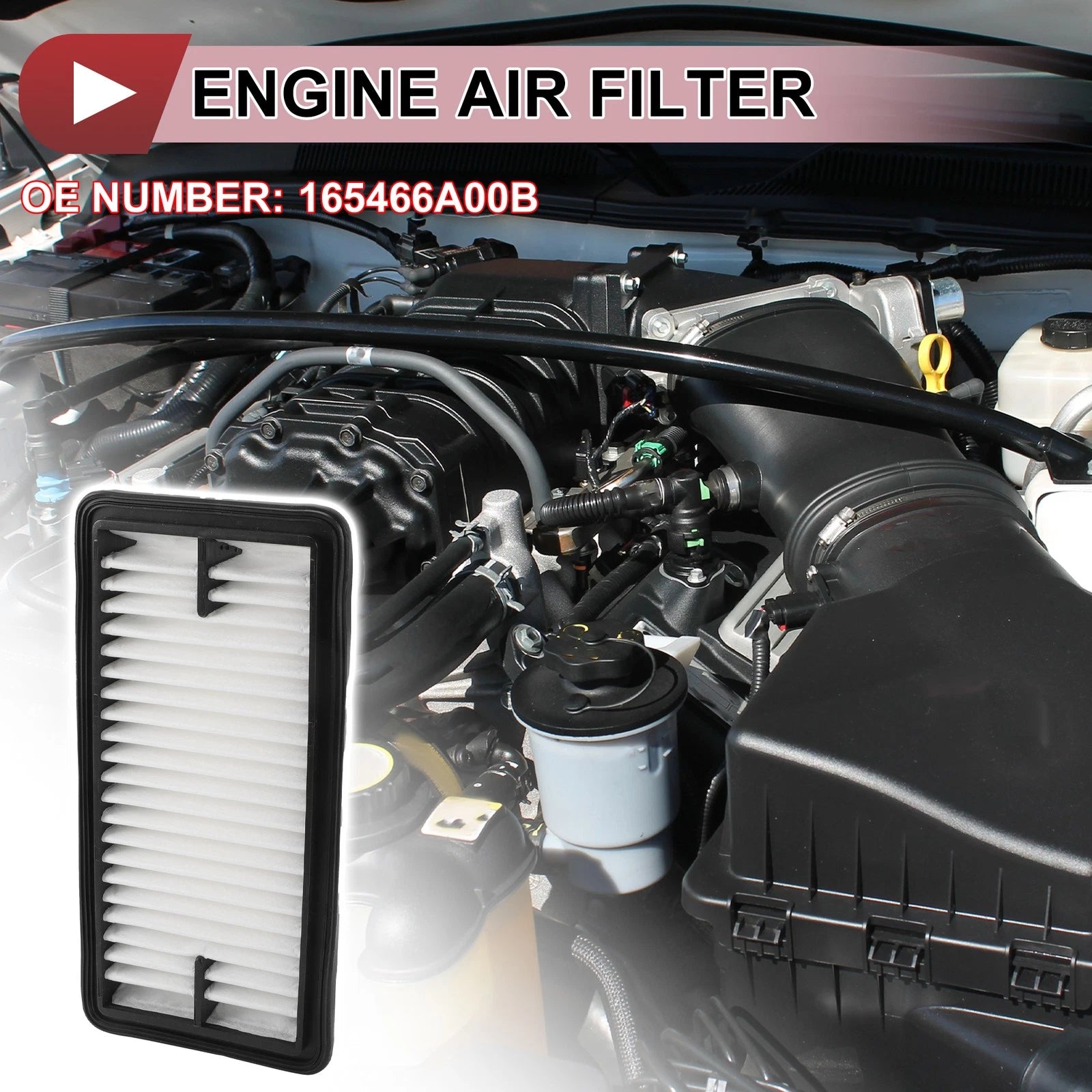 Engine Air Filter No. 165466A00B for Nissan DBA-B21W (1 Pc)