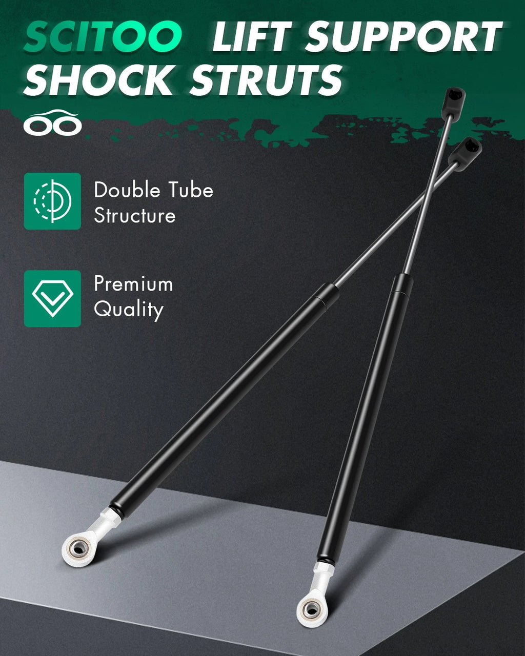 2X Window Glass Gas Lift Supports Shocks Strut for Ford Expedition (1997–2002)