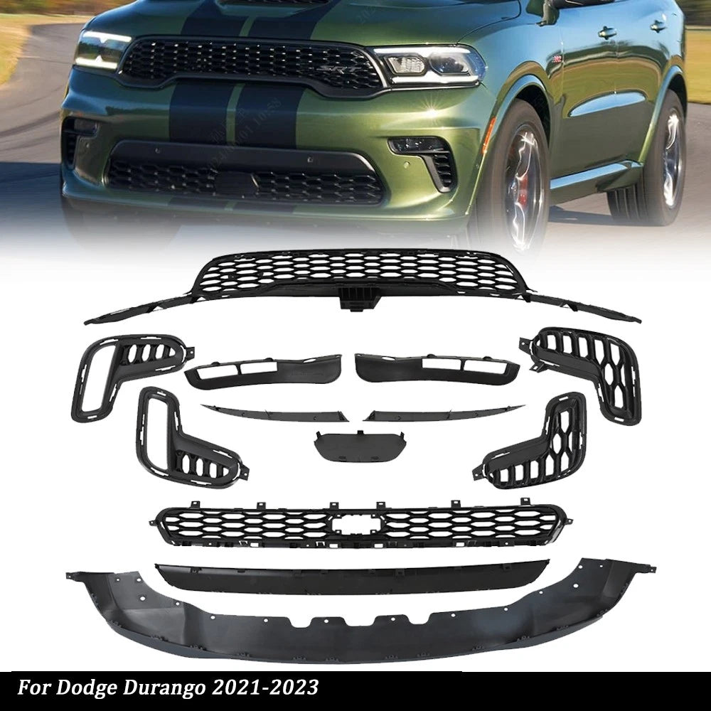 Grill and Skid Plate Fog Light Frame for Dodge Durango (2021–2023)