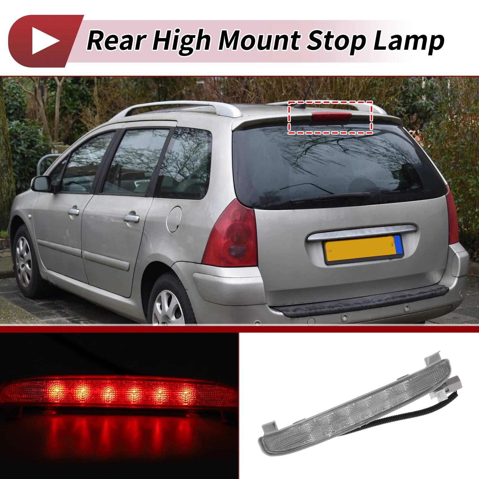 White LED Third Brake Light for Honda Civic EX 2 Door Coupe (No. 34270SVAA01)