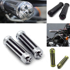 Skull Hand Grips for Harley Touring Dyna Sportster Cruiser (1" 25mm)