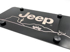 License Plate Frame Black Stainless for Jeep Wrangler JL (2018–2024)