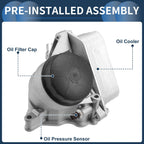 1 Set Engine Oil Cooler Filter Housing with Sensors for BMW 128i