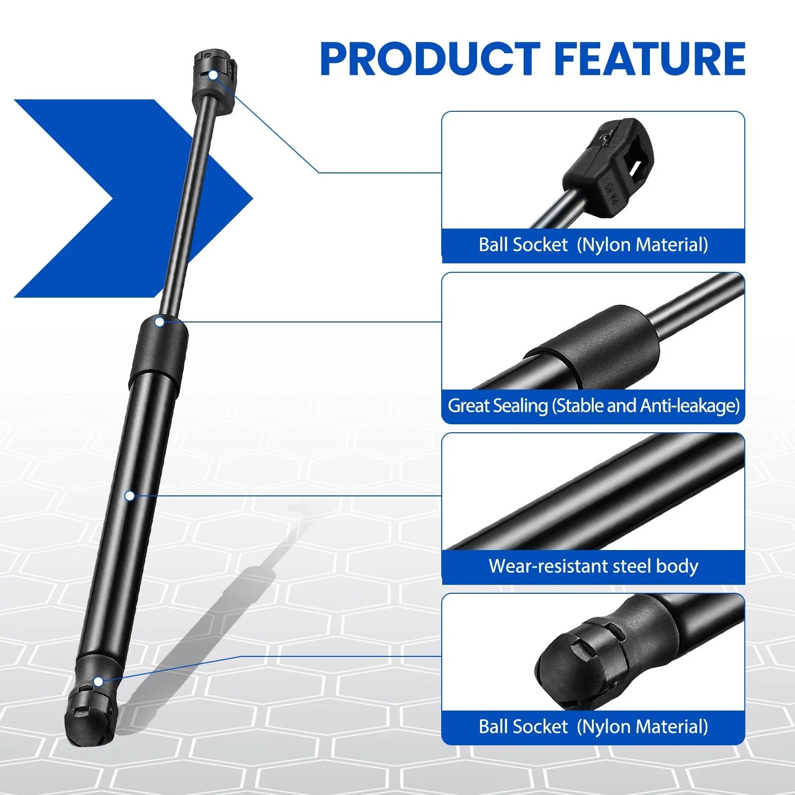 Pair Hood Lift Support Struts for Hyundai Sonata (2015-2017)