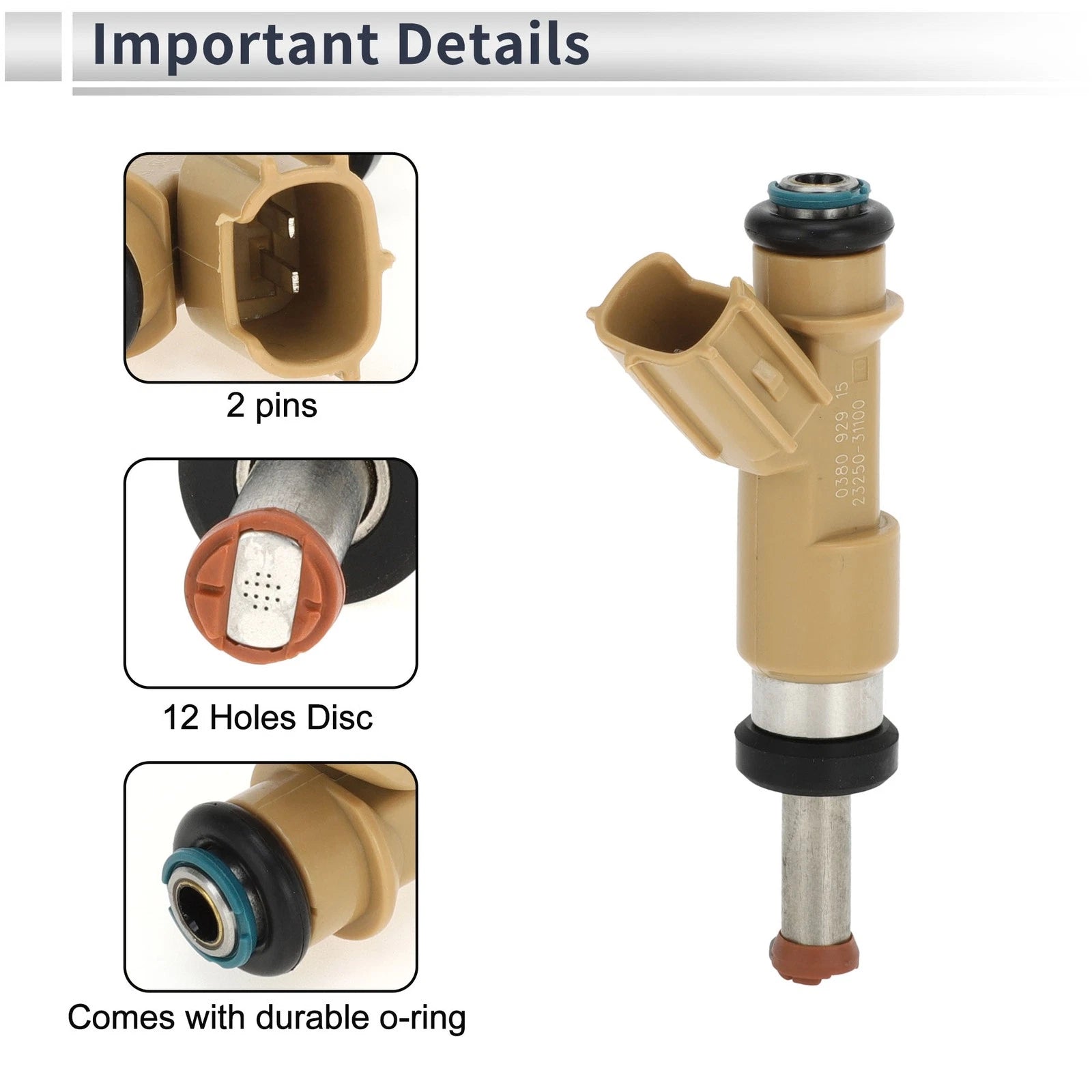 Fuel Injector for Toyota 4Runner 4.0 V6 (2010–2019) 1 Pcs