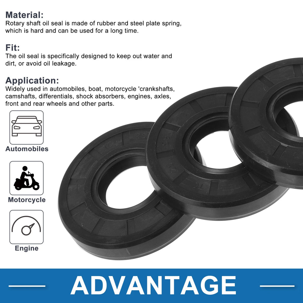 Set of 5 Oil Seal Ring 25x58x10mm for Rotary Shaft