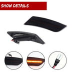2X Smoked Amber LED Front Side Marker Light for Cadillac ATS (2013–2014) & XT5 (2017–2023)