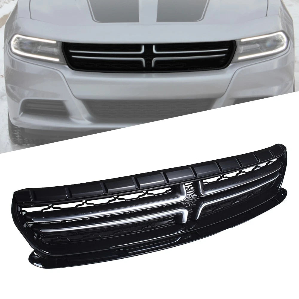 Front Upper Grille for Dodge SE (2015–2019) with Chrome Trim