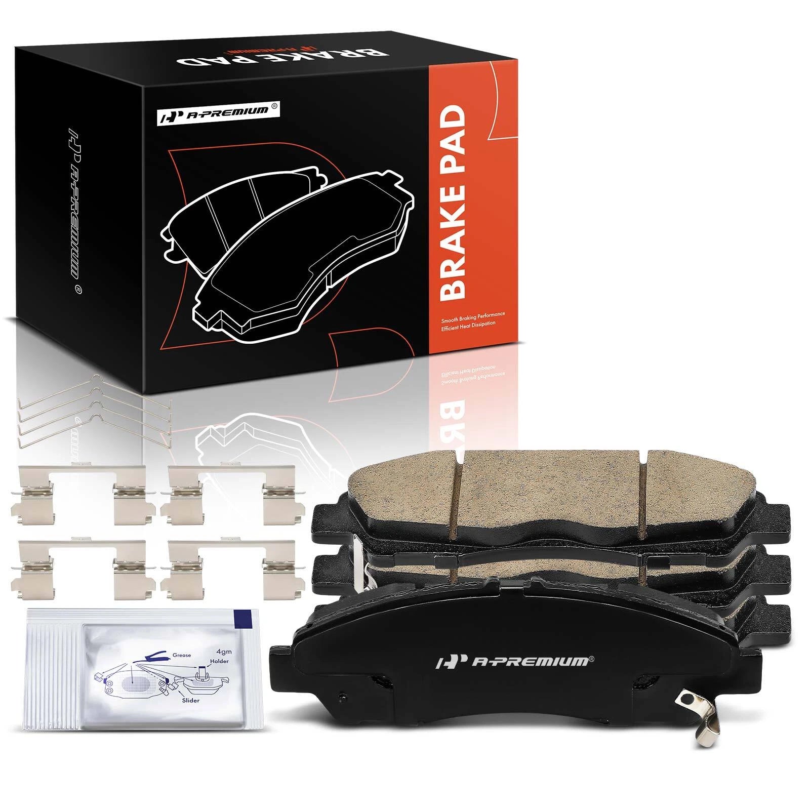 Set of 4 Front Ceramic Brake Pads for Chevy Traverse (2018–2021)