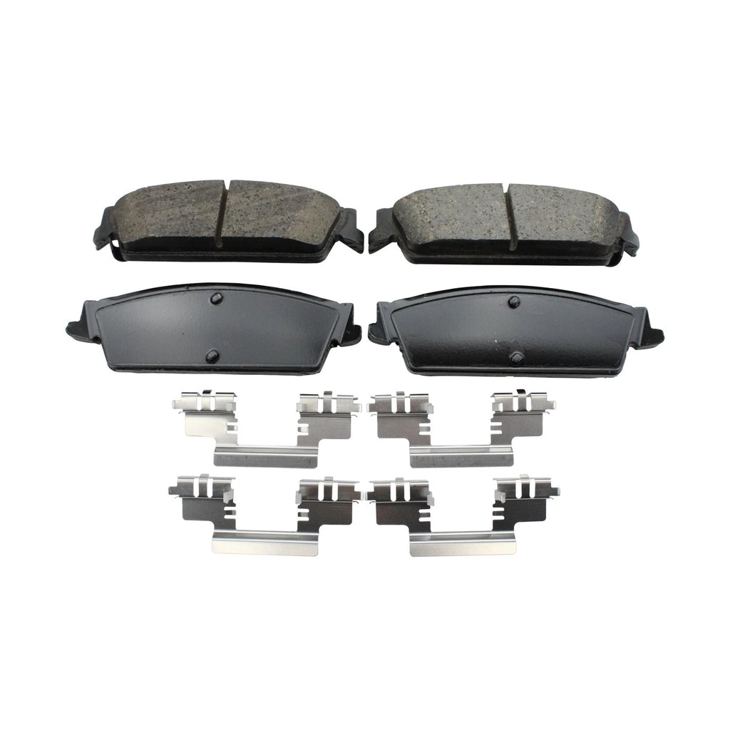 DuraGo Rear Rotors & TRW Pro Ceramic Disc Brake Pads Kit for Escalade Tahoe Yukon (2007–2014)