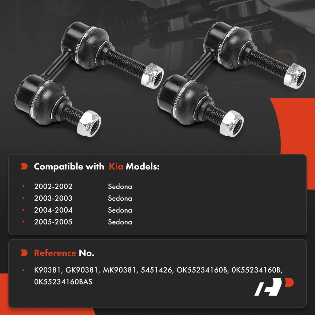 2X Front Side Sway Bar Link for Kia Sedona (2002-2005)