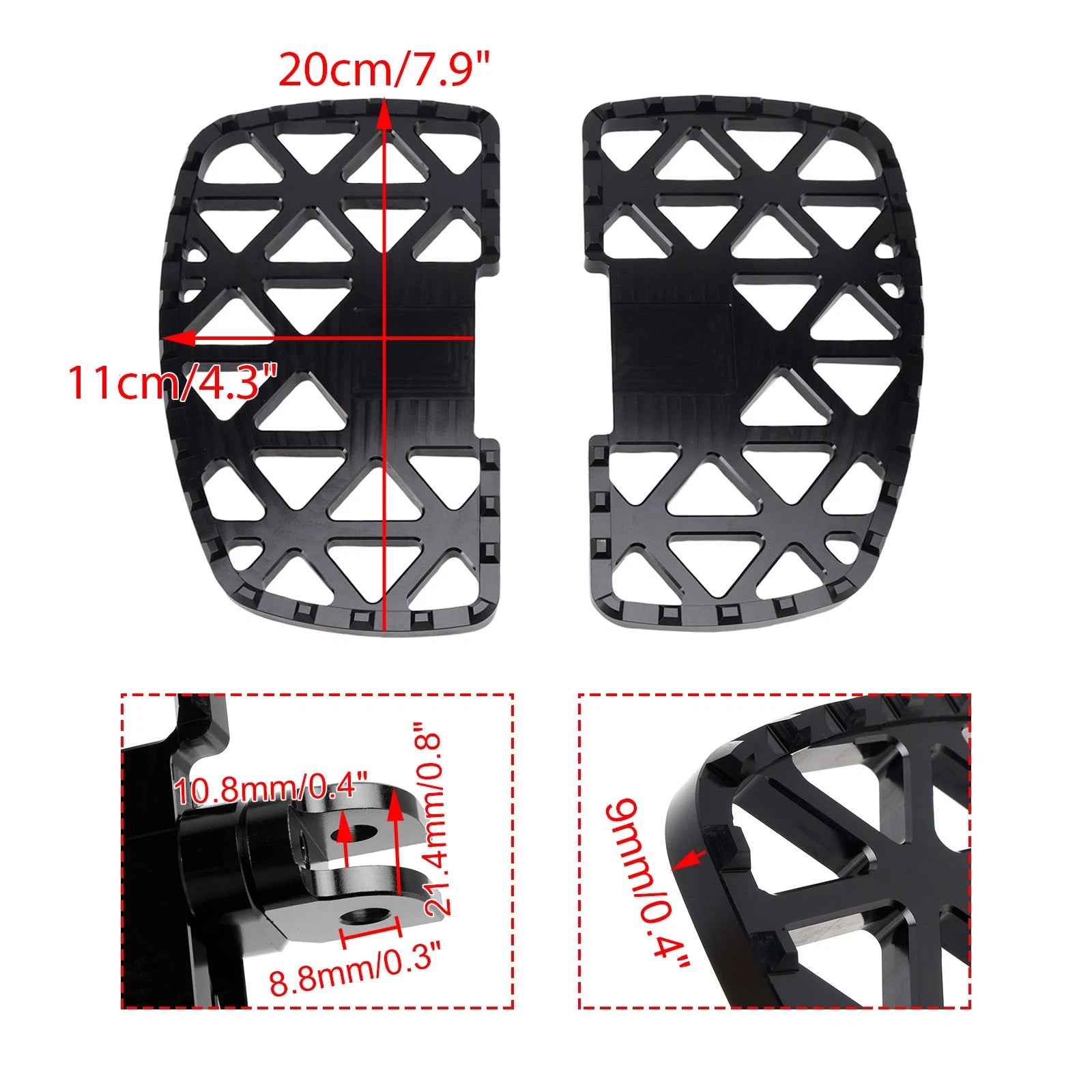 Front Footrests Foot Pegs for Honda GL1800, GB350, CB350 (2001–2025)
