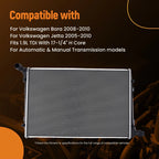 Aluminum Radiator for VW Bora 1.9L TDI (2008-2010)