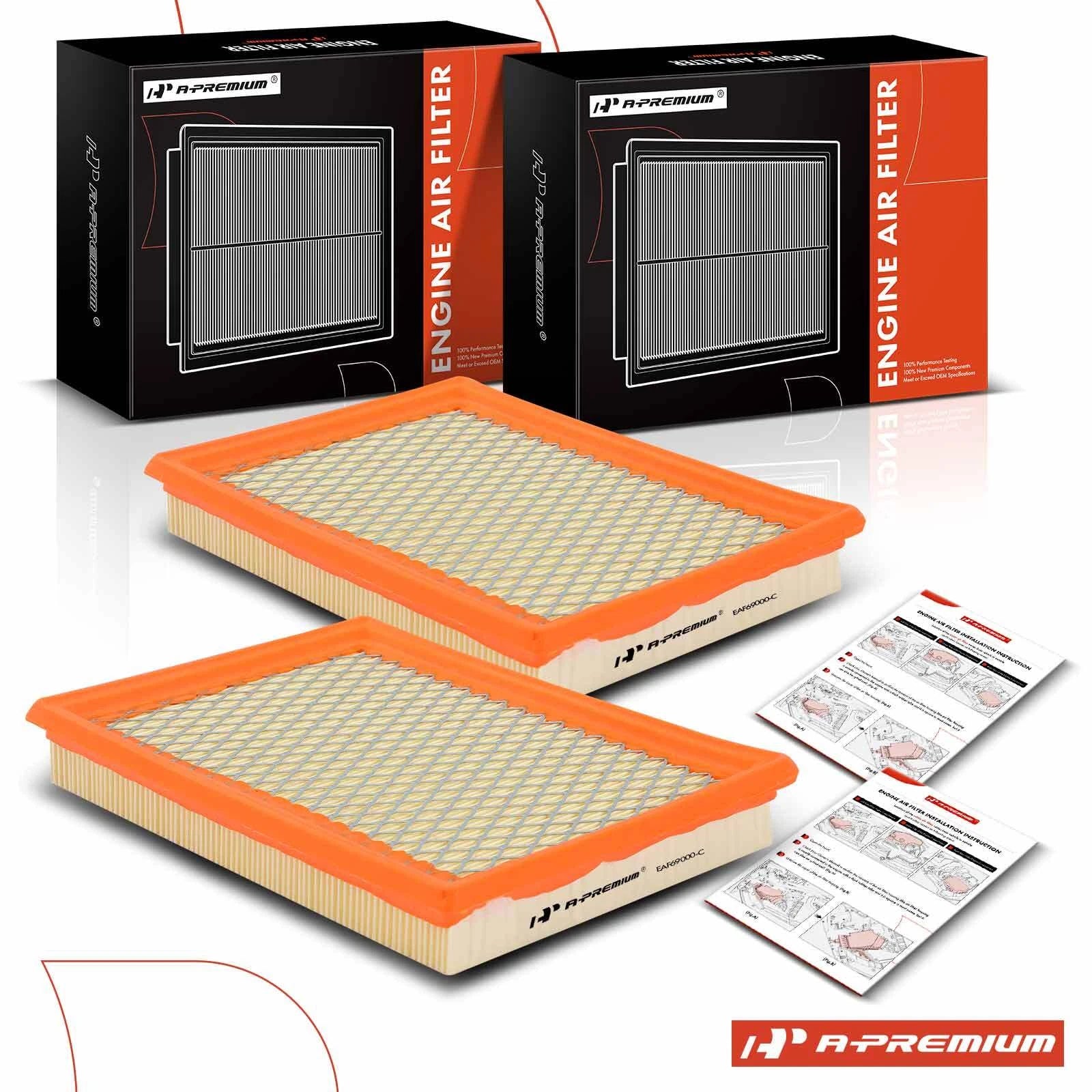 2X Engine Air Filter for Nissan Rogue (2008–2013), Sentra (2007–2019), Juke (2011–2017)