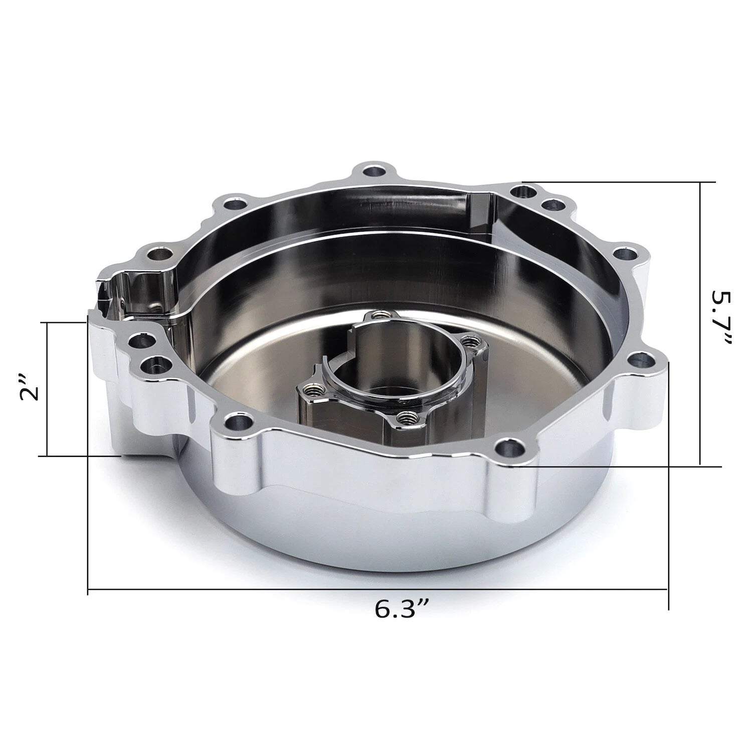 Chrome Engine Stator Cover Crankcase Left for Kawasaki ZX-6R (2009–2021)