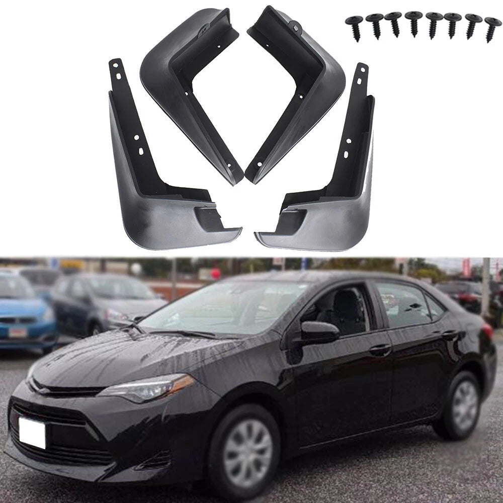 Mud Flaps Set of 4 for Toyota Corolla (2014–2018) LH+RH Front Rear Splash Guard