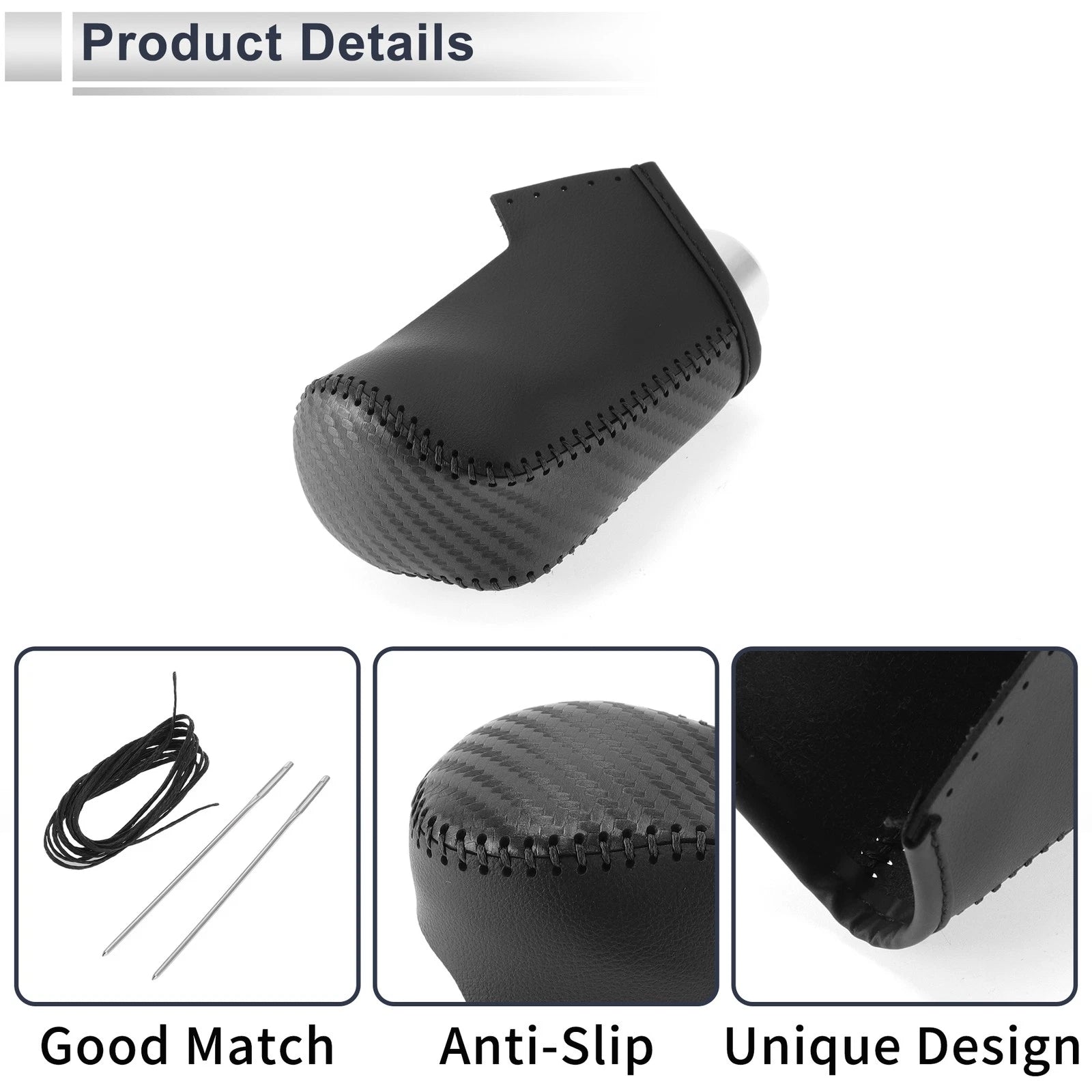 Gear Shift Knob Cover for Mazda CX-30 (2020–2021) Black Carbon Fiber