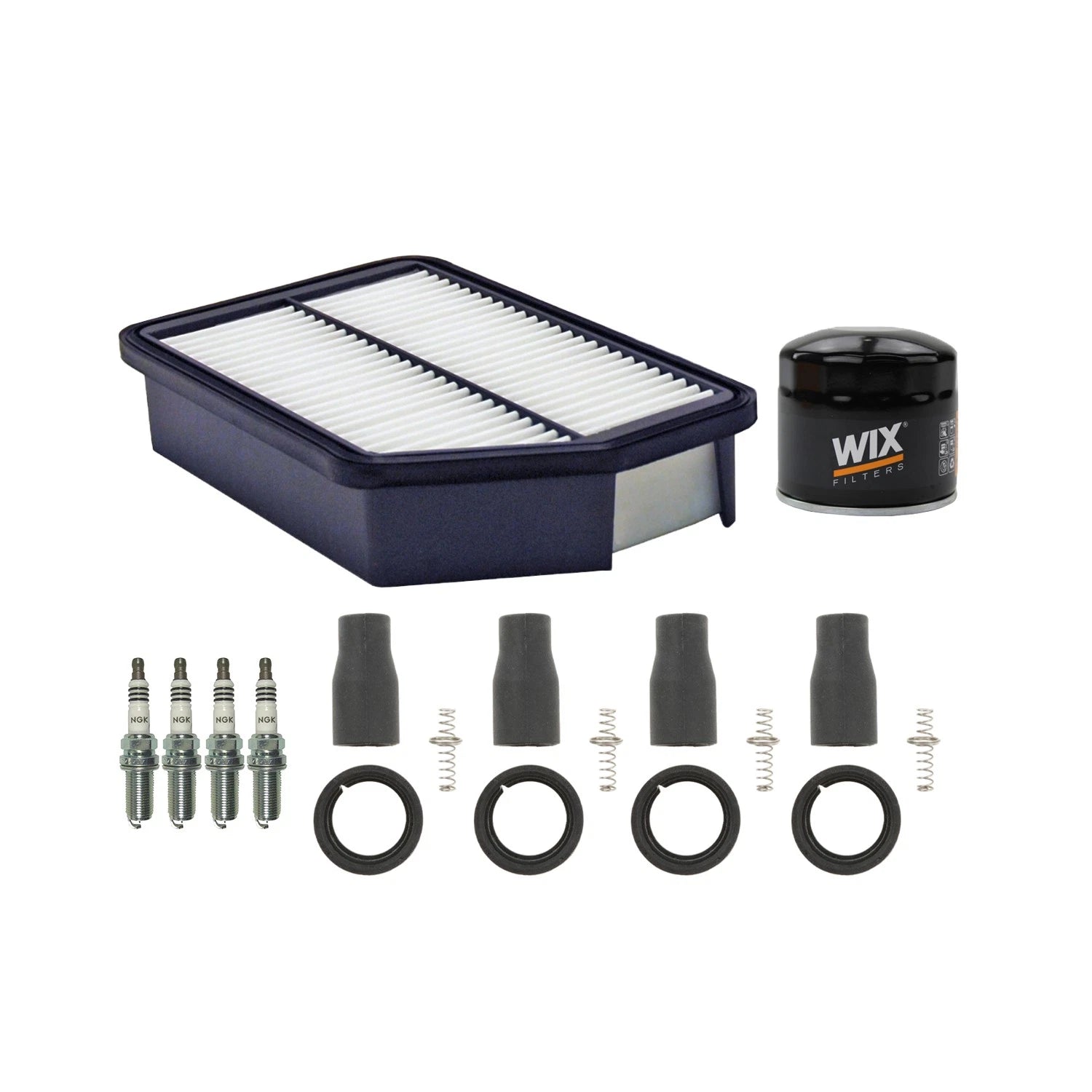 TuneUp Kit with 4 NGK Spark Plugs & Coil Boots for Sportage Tucson (2011–2016)