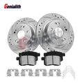 Rear Disc Rotors & Ceramic Brake Pads Kit for Honda Accord Acura TSX (2009–2017)