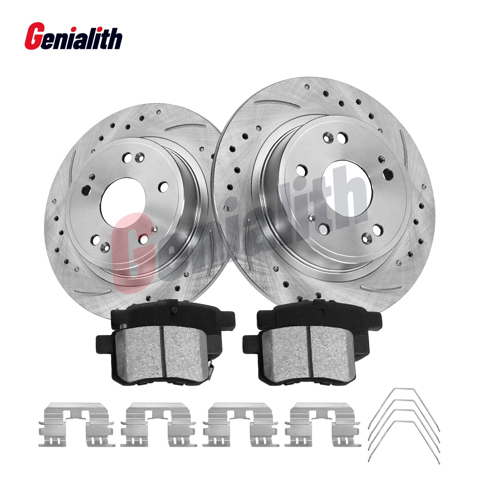 Rear Disc Rotors & Ceramic Brake Pads Kit for Honda Accord Acura TSX (2009–2017)