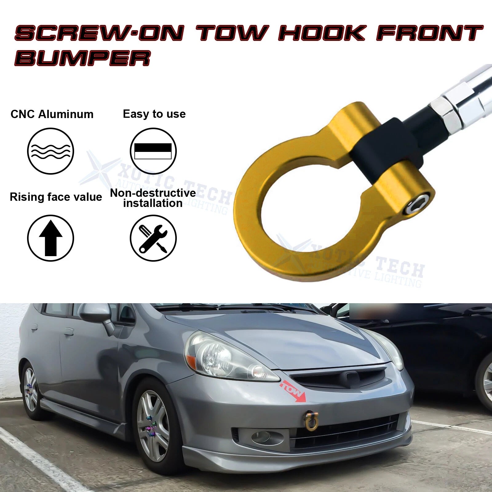 JDM Style Anodized Aluminum Tow Hook Ring for Acura TLX (2015-2018)