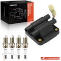 1x Ignition Coil & 4x Iridium Spark Plugs for Subaru Impreza 