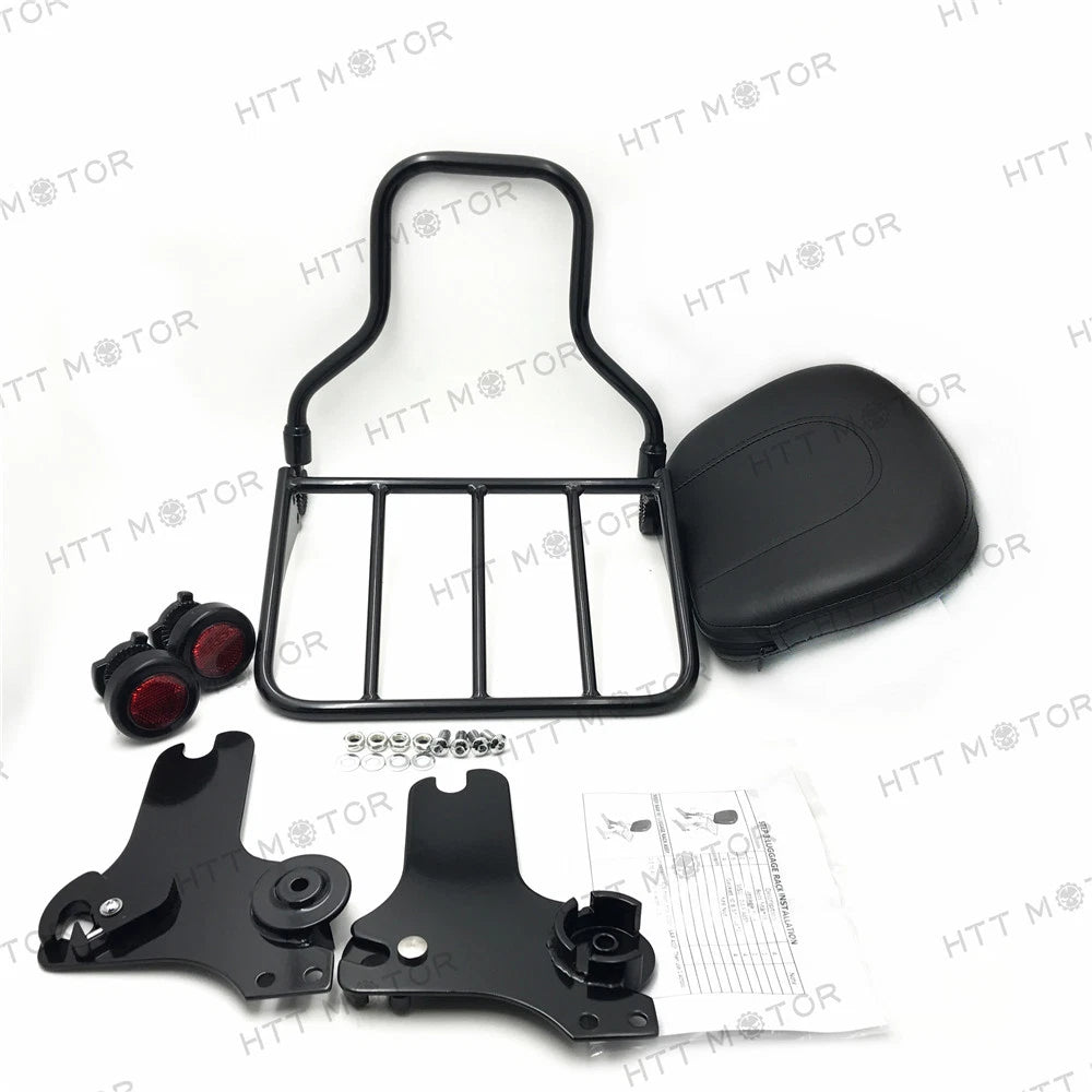 Adjustable Backrest Sissy Bar w/ Luggage Rack for Harley Touring (1997–2008)
