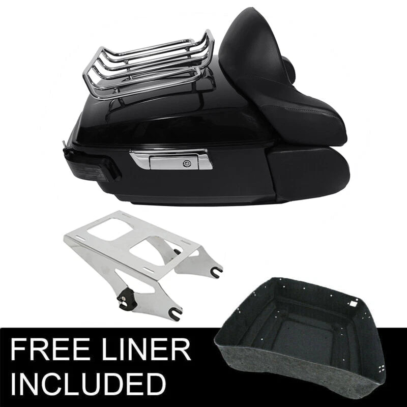 Trunk Pad Rack Smoked Light Speaker Mount for Harley Street Glide (2014–2026)