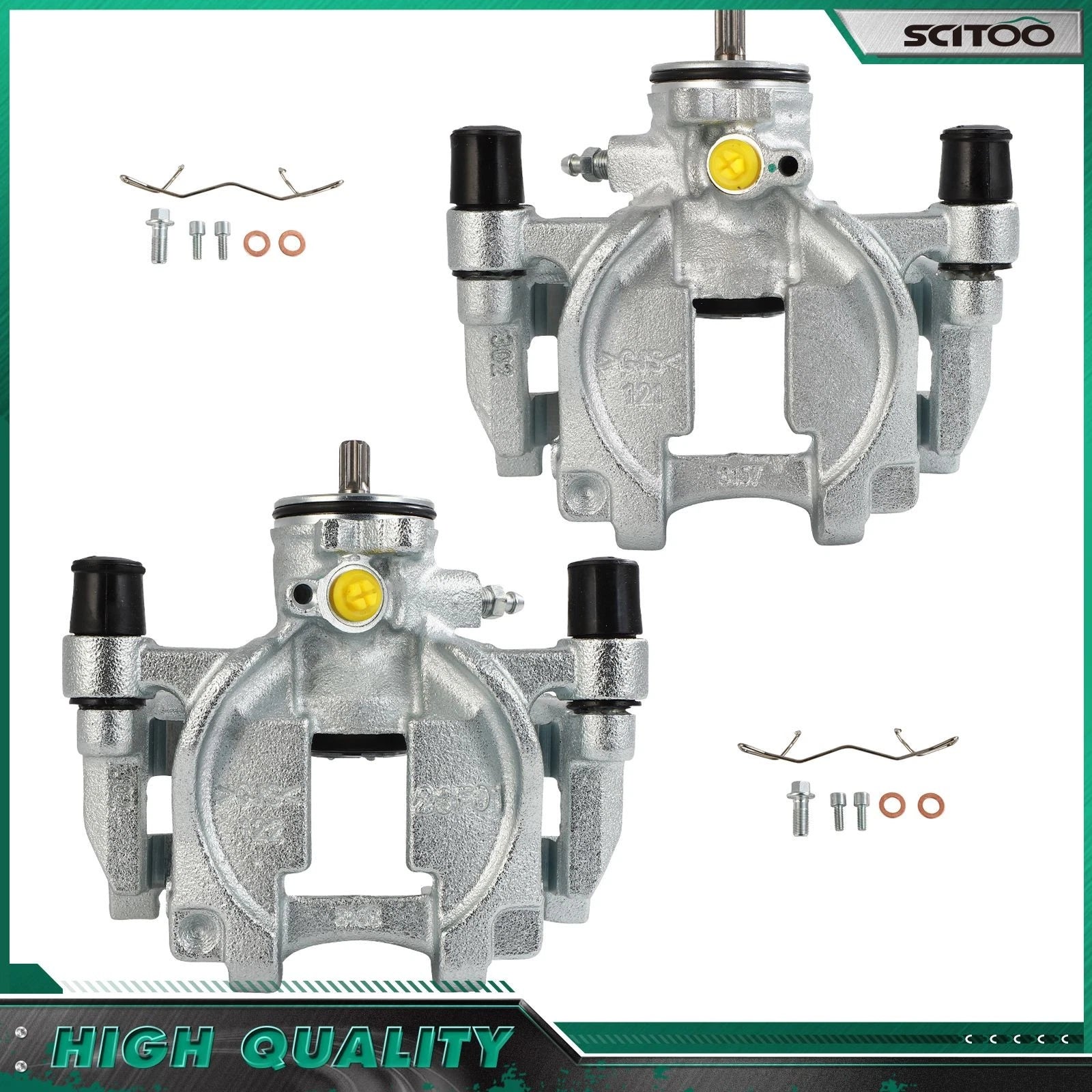 Rear Pair Brake Calipers w/ Bracket for Ford Fusion Lincoln MKZ (2013–2020)