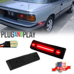 2X Smoked Red LED Rear Bumper Side Marker Lights for Toyota Celica (1986–1989)